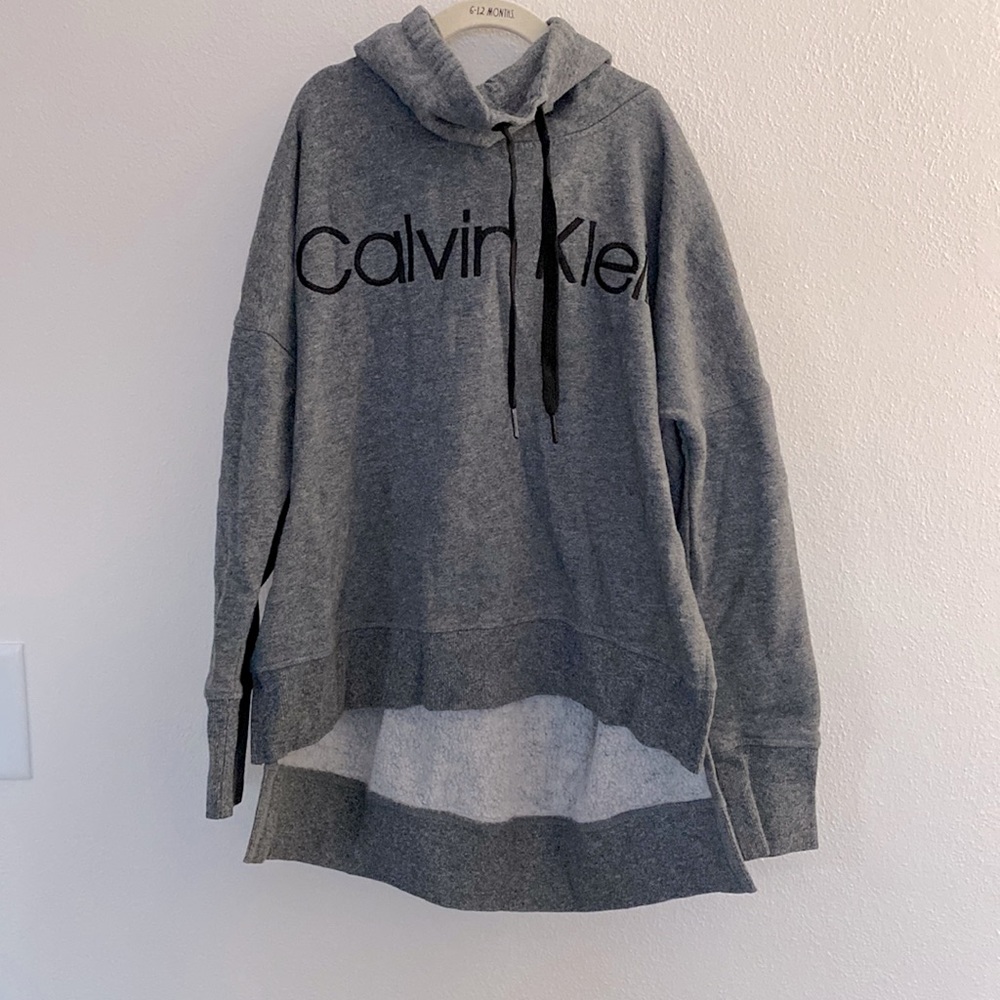 Calvin Klein high low sweatshirt - draped neck